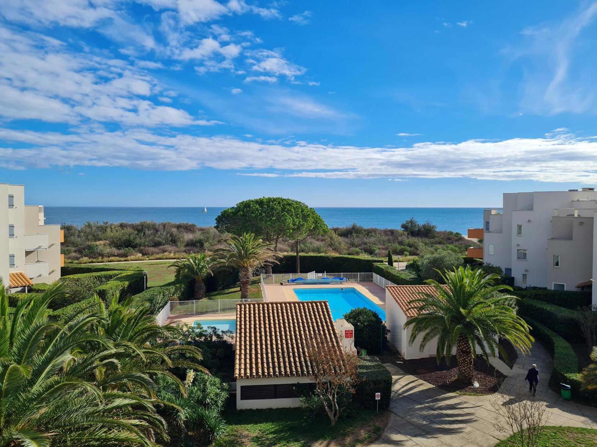 Magnifique Vue Mer Pour Ce T2 Avec Piscine Saint-Cyprien  Exterior foto
